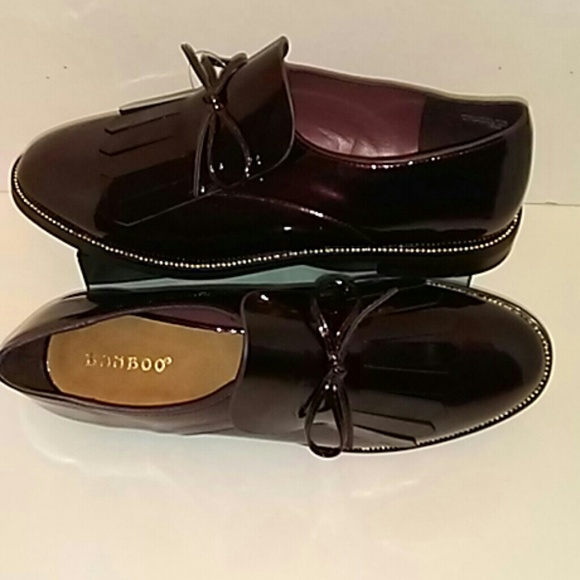 BAMBOO Shoes - (NWOT) PATENT LEATHER BAMBOO LOAFERS